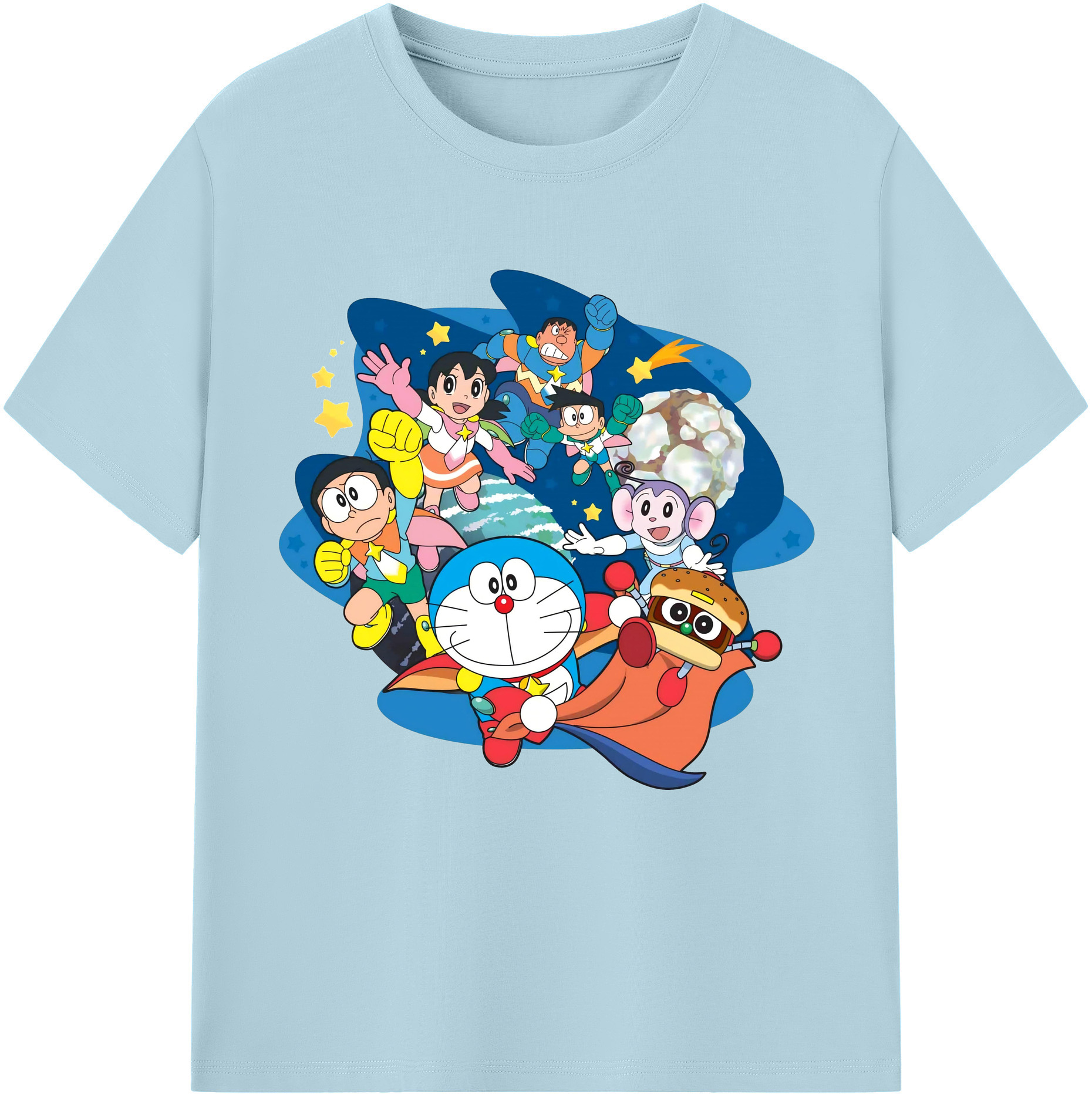 （画像用） ドラえもん Doraemon 綿100％半袖Tシャツ（フロントプリント）